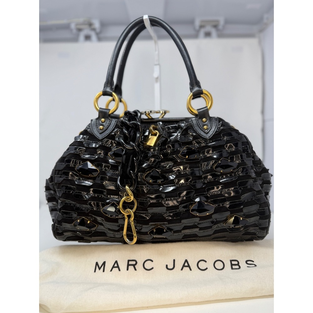 Marc Jacobs St. Mark's Stam in black suede, velvet, patent and Swarovski 2009